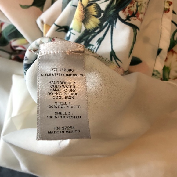 One Clothing floral tank w/ white sheer back- L - Picture 3 of 4